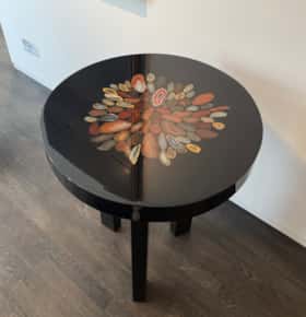 Side table with Agate mosaic